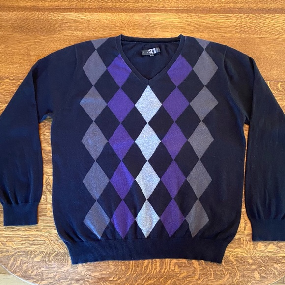 Men's cotton and cashmere knitted sweater - Picture 1 of 8